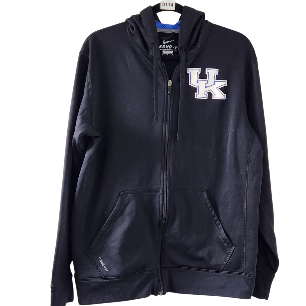 Nike Black Therma-Fit Hoodie University of Kentucky Medium Men Zip UP Hooded